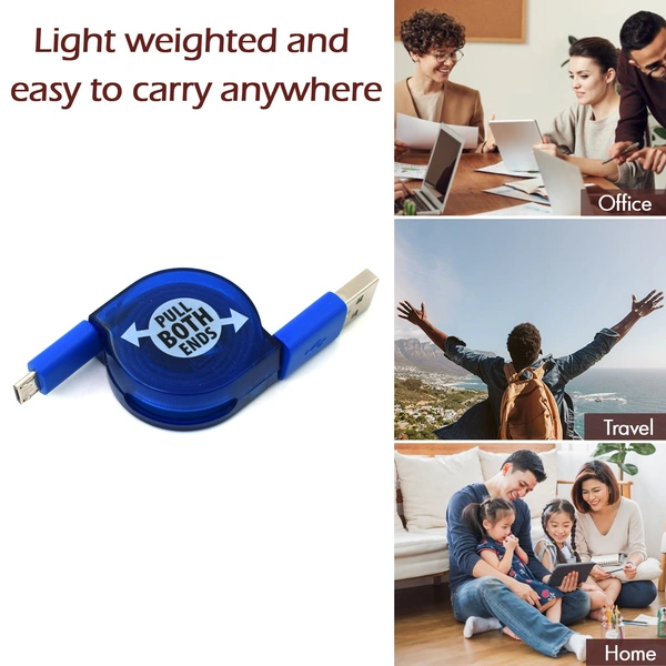 7400 Retractable Usb Charge Used In Technical Devices For Their Charging Purposes.