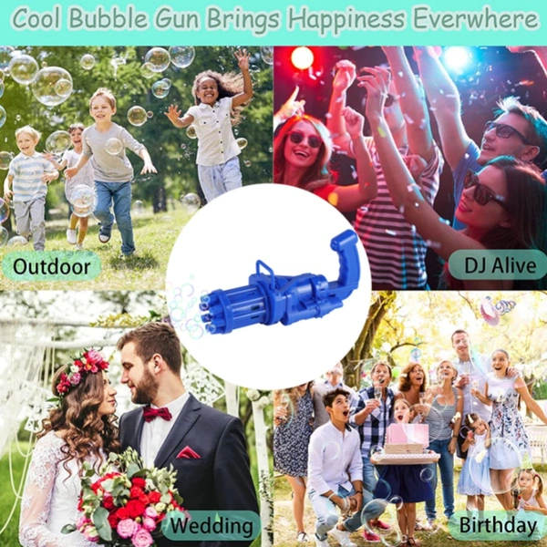 8028A Gatling Bubble Gun and launcher Used for making and producing bubbles, especially for kids.