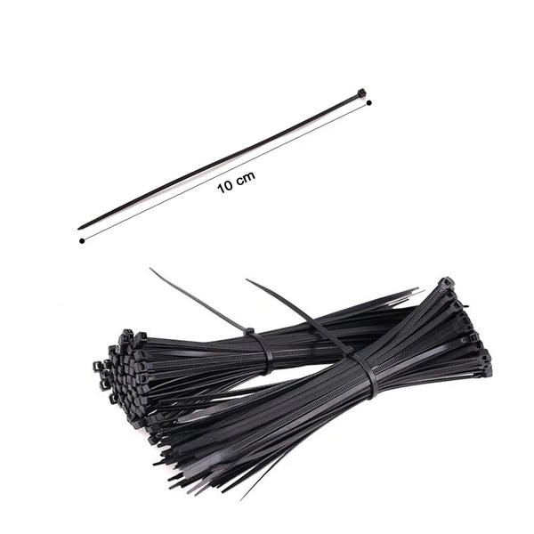 9019 100 Pc Cable Zip Ties used in all kinds of wires to make them tied and knotted etc.