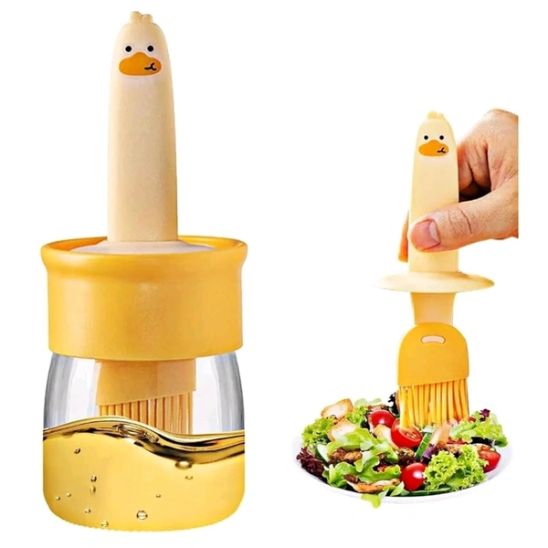 Cute And Luxury Designed Duck Head Oil Storage Container With Easy Spread Silicone Oil Brush