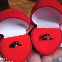 Hug Ring With Heart Box  - Silver
