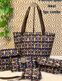 Tradition Ikkat Handbag Combo  - Bag-13"x11.5"Sling-6"×7