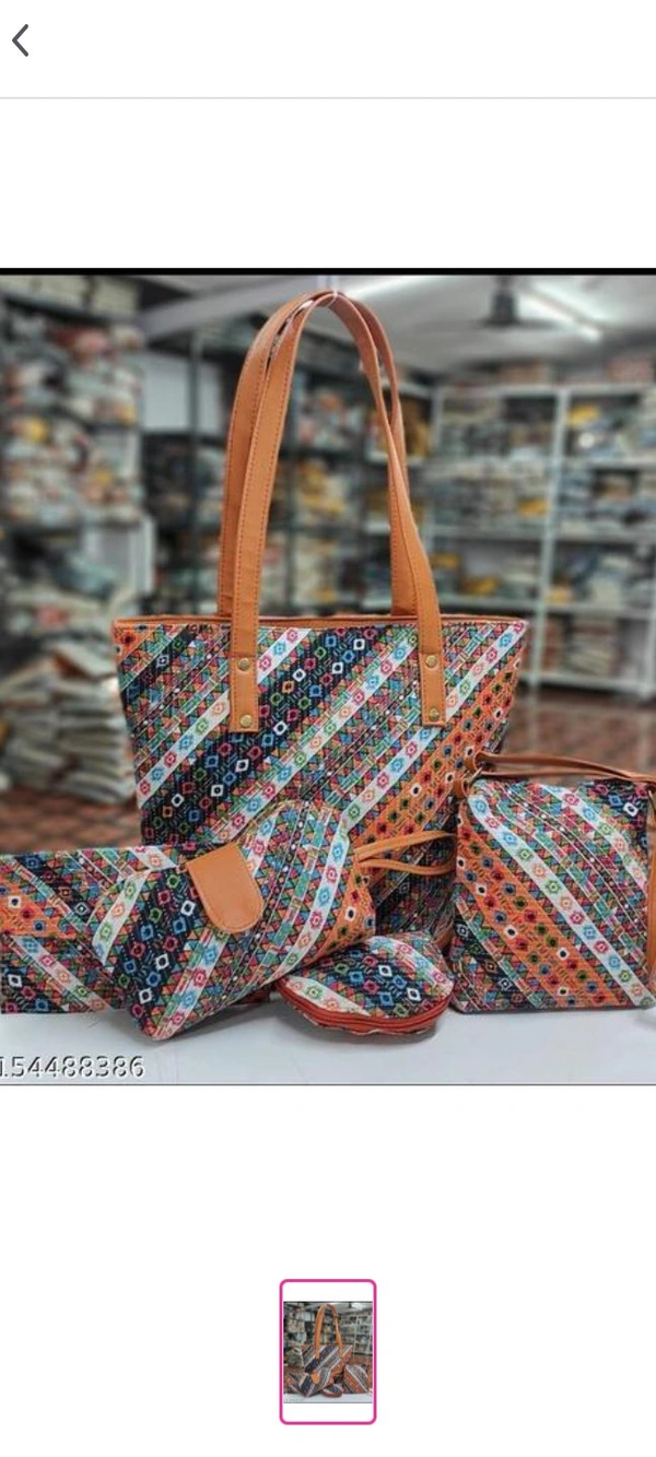 Tradition Ikkat Handbag Combo 