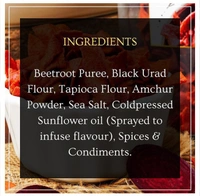 Baked Beet Black Urad Chips  - 100g