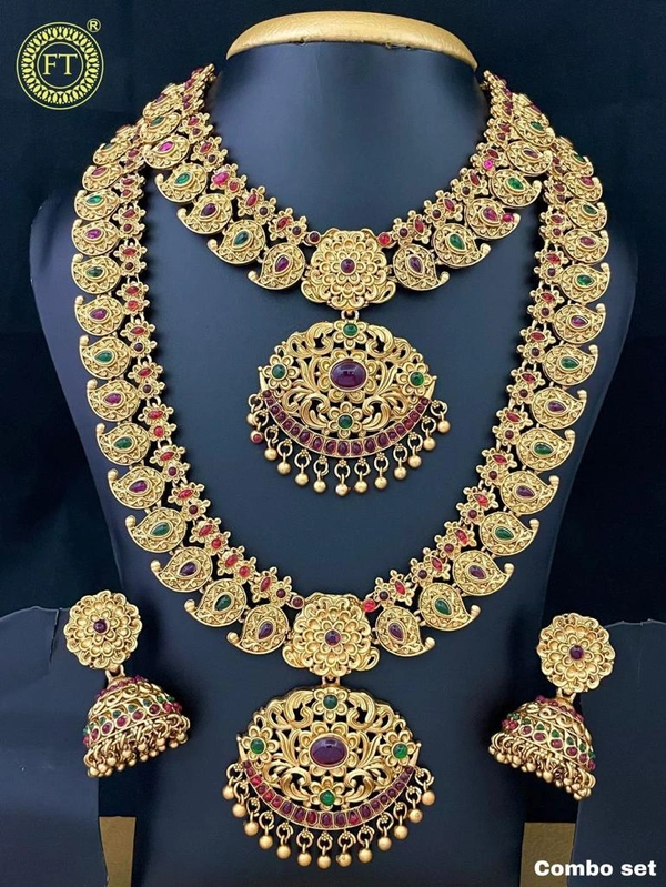 Premium Jewel Set - Haram, Choker And Earing - Free Shipping