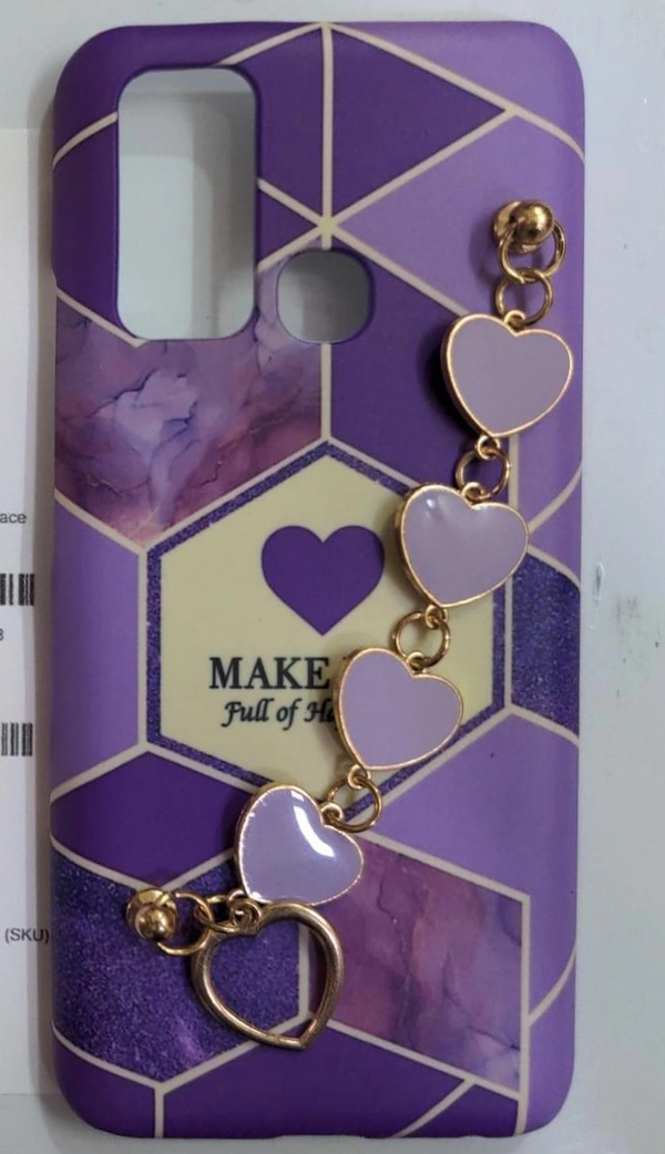 Purple  Hard Case With Chain 