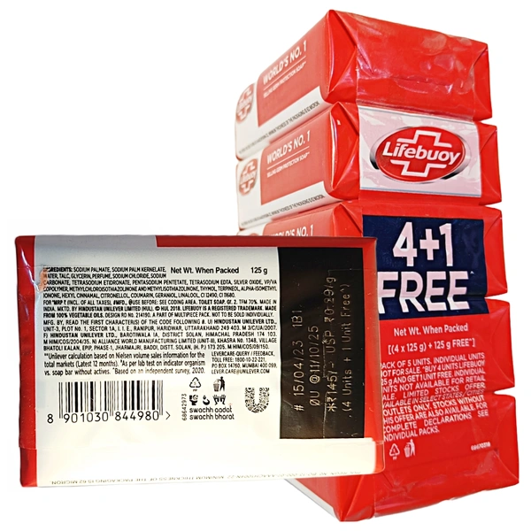 Lifebuoy Soap (4 + 1 Free) 