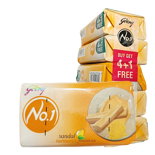 Godrej No.1 Sandel, Turmeric (5N × 100g)