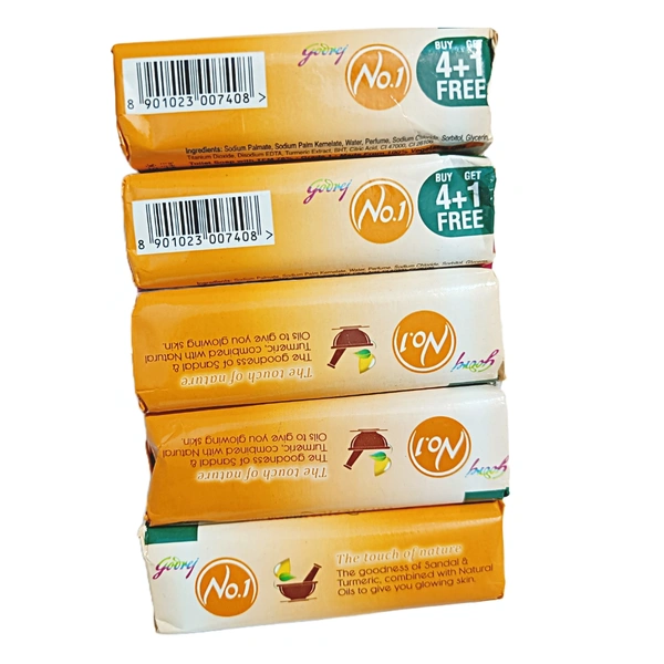 Godrej No.1 Sandel, Turmeric (5N × 100g)