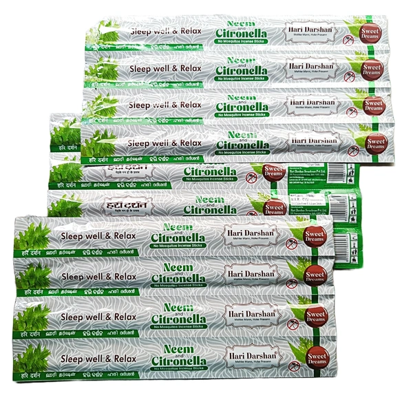 Hari Darshan, Neem And Citronella No Mosuitos Insense Stick(12N ×₹15)