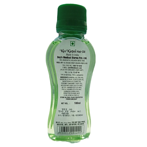 Keo Karpin Non Sticky Hair Oil-  ₹55