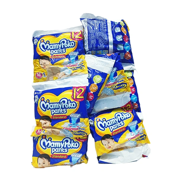 Mamy Poko Pants, (Medium Size) -₹12 - (Pack Of 10)