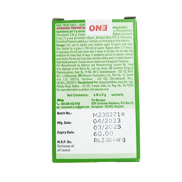 Eno Lemon Flavour (Pack Of 6) -₹11
