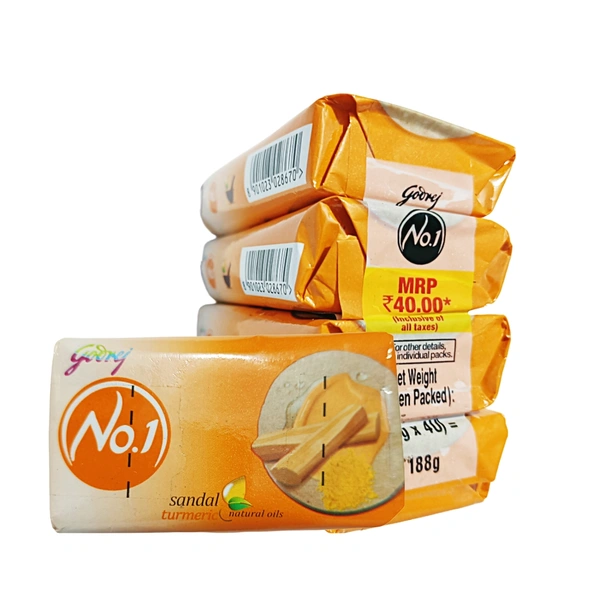 Godrej No.1 Sandel, Turmeric (4N × 47g) -₹10