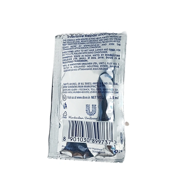 Dove Intensive Repair Shampoo -₹2 × 64N - 1 Box