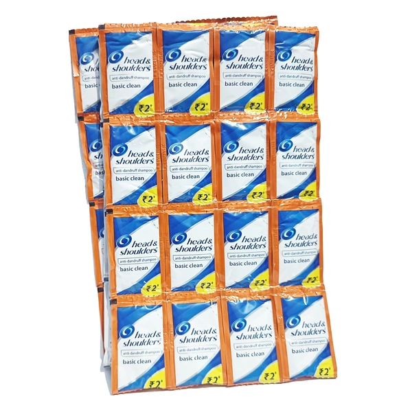 Head & Shoulders Anti Dandruff Shampoo -₹2 × 64N (Basic Clean)