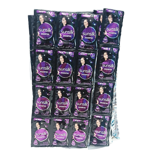 Sunsilk Shampoo, Black Shine -₹1 × 64N