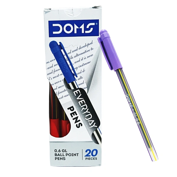 Doms Pen 🖊️ (0.6 Gl Ball Pen) -₹4 × 20N