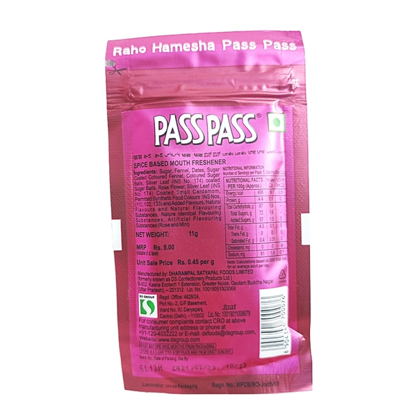 Pass Pass Mouth Freshner -₹5 (Pack Of 18)