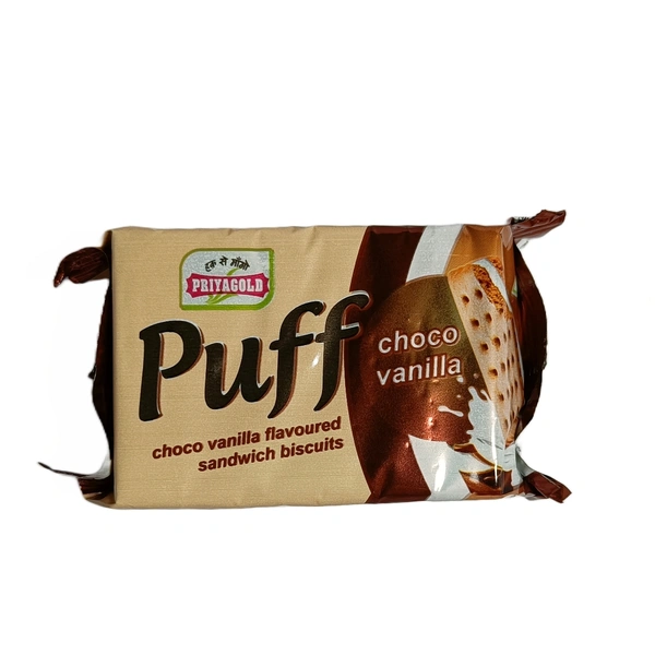 PRIYAGOLD Puff Choco Vanilla-₹5 - Pack Of 10