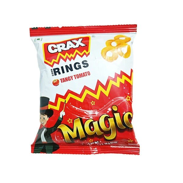 Crax Rings, Tangy Tomato - ₹5 (Pack Of 12)