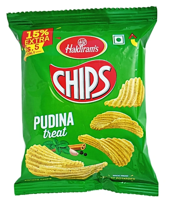Haldiram's Chips Pudina Terat - ₹5 (Pack Of 12) - 
