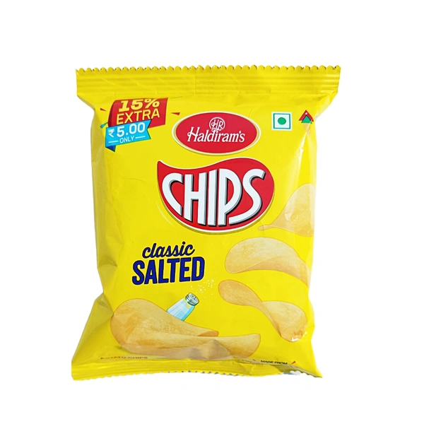 Haldiram's Chips Classic Salted  - ₹5 (Pack Of 12)