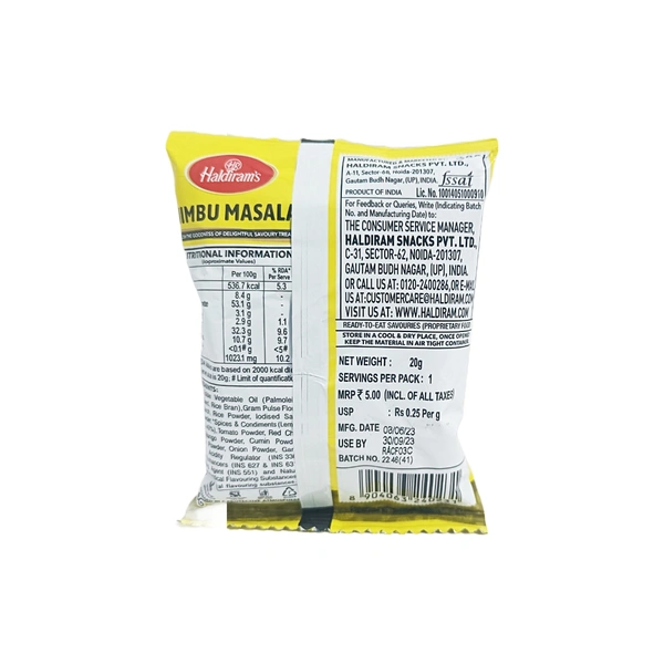 Haldiram's Nimbu Masala - ₹5 (Pack Of 12)