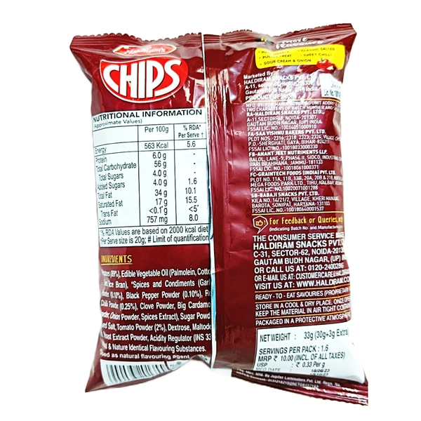Haldiram's Chips, Tangy Tomato  - ₹10 (Pack Of 10)
