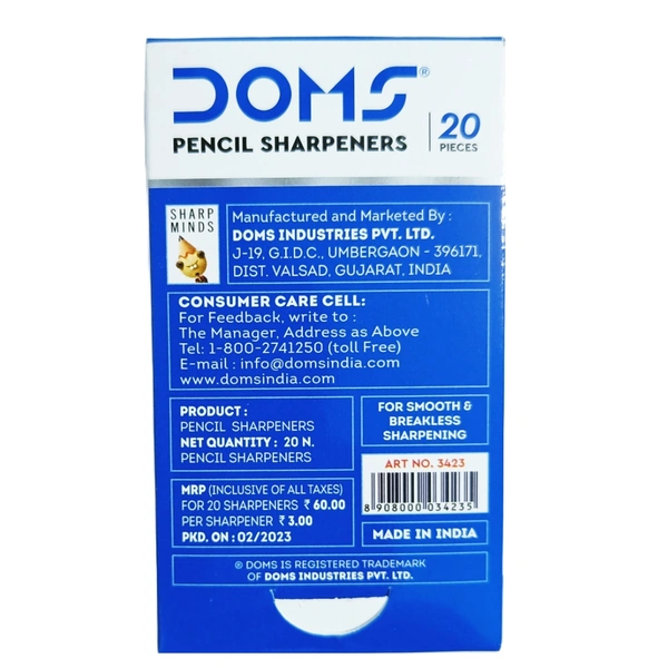 Doms Pencil Sharpener  - Pack Of 20