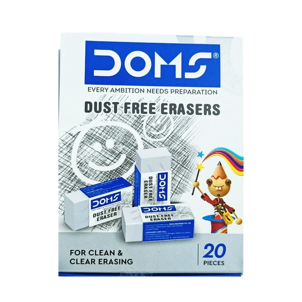 Doms Dust Free Erasers  - Pack Of 20