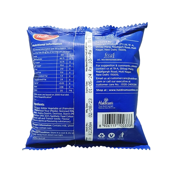 Haldiram Peeloz French Vanilla -₹10 - Pack Of 10