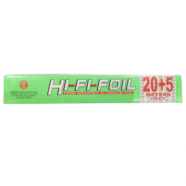 Hi Fi Foil Food Wrapping Aluminium Foil - 20 + 5 Meters Free