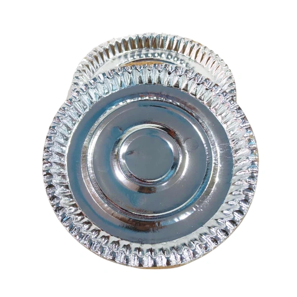 Disposable Silver Paper Plate, - 6 inches