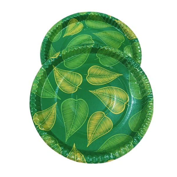 Paper Plates With Banana Leaf Design 