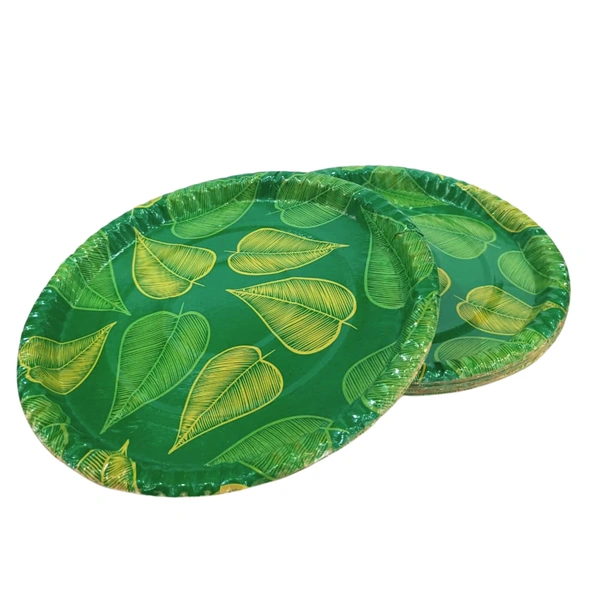 Paper Plates With Banana Leaf Design 