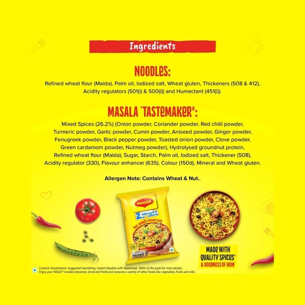 Maggi Masala - 2 Minutes Instant Noodles Made With Quality Spices - ₹15 (Pack Of 96)