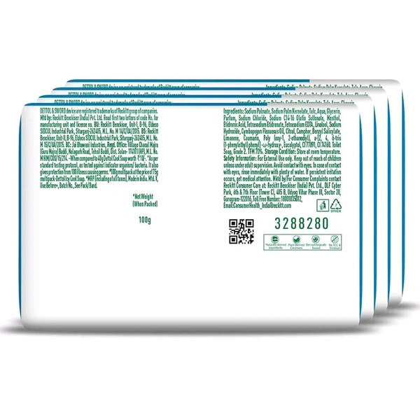 Dettol Icy Cool Soap Bar (4N × 100g) 