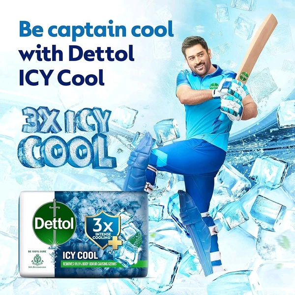 Dettol Icy Cool Soap Bar (4N × 100g) 