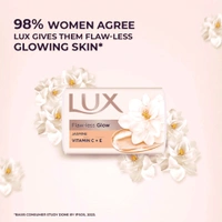lux flaw-less glow jasmine vitamin c + e soap set 5×100 gm