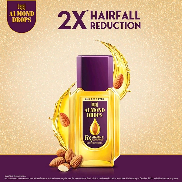 Bajaj Almond Drops Non-Sticky Hair Oil - 185 ml