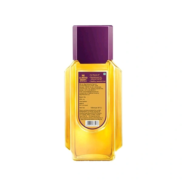 Bajaj Almond Drops Non-Sticky Hair Oil - 185 ml