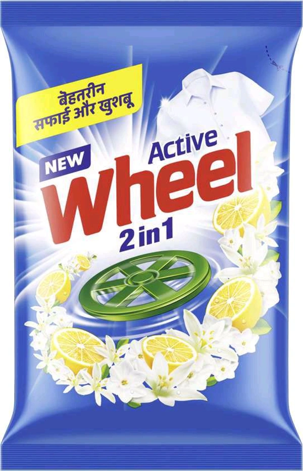 Active Wheel 2 in 1 Clean & Fresh Detergent Powder - 1kg