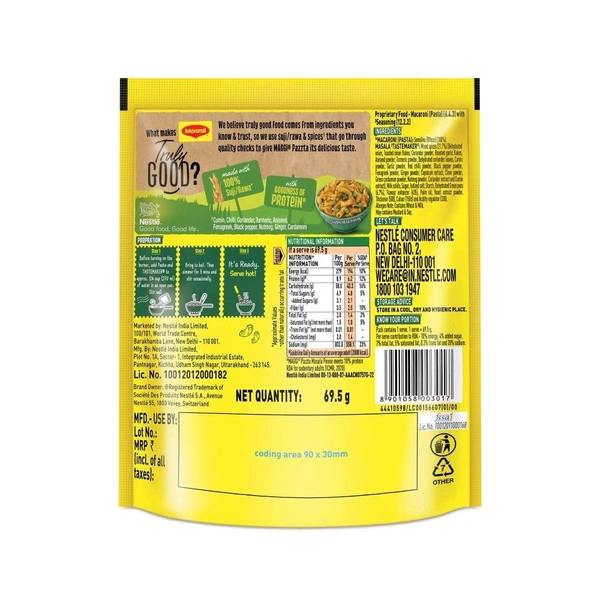 Maggi Pazzta Masala Penne Instant Pasta - 69.5g