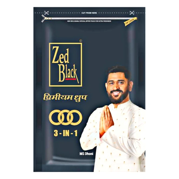 Zed Black Premium Dhoop Zipper Pack -₹30 - Pack Of (12+4 =16)