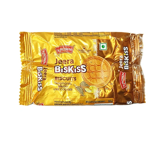Krown Jeera Biskiss Biscuits - ₹5 (Pack Of 10)