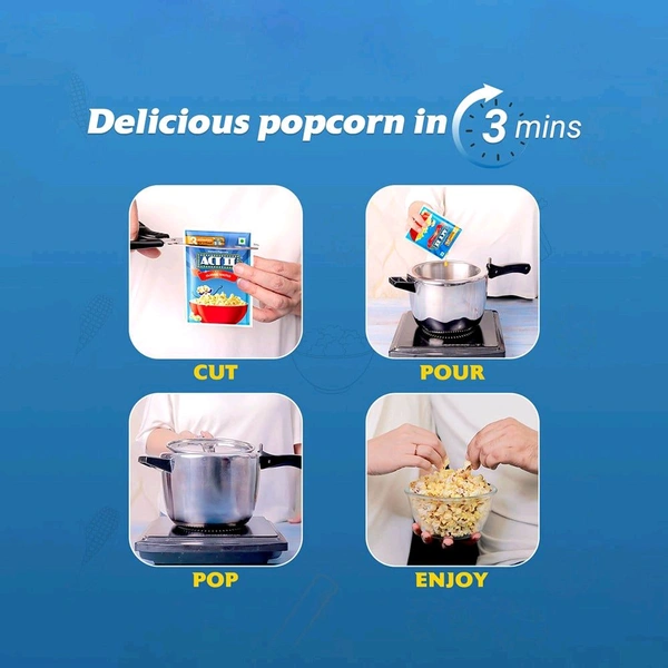 Act II Classic Salted Popcorn - Instant - 5 g Free - ₹10 (Pack Of 15)