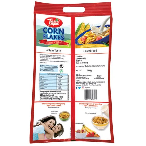 Tops Corn Flakes - 500g Pouch