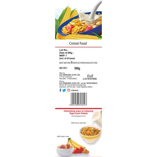 Tops Corn Flakes - 500g Pouch