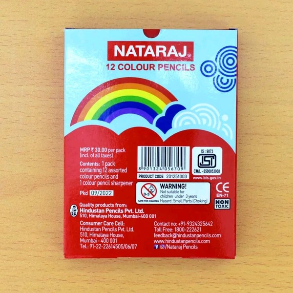 Nataraj 12 Colour Pencils